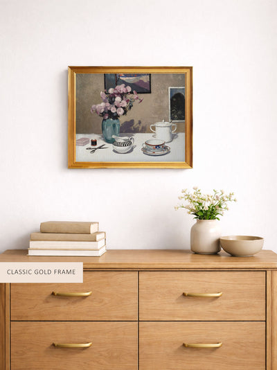 Still Life With Mauve Flowers