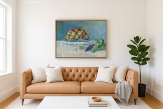STILL LIFE WITH PEACHES AND GRAPES - Museum Quality Art