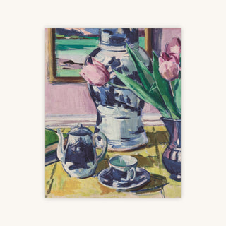 STILL LIFE WITH TULIPS AND IONA — Primary Image