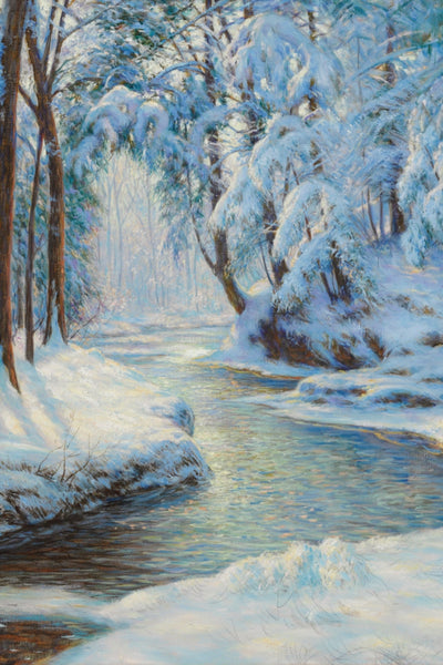 Stream in a Snowy Landscape