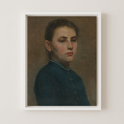 STUDY OF A GIRL WITH WHITE GARNET - Museum Quality Art