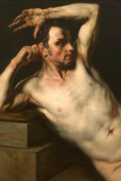 STUDY OF A MALE TORSO - Museum Quality Art