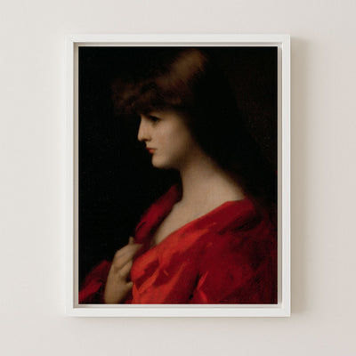 STUDY OF A WOMAN IN RED - Museum Quality Art