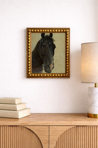 STUDY OF THE HEAD OF A BLACK HORSE - Museum Quality Art