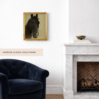 STUDY OF THE HEAD OF A BLACK HORSE - Museum Quality Art