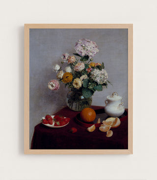 SUMMER FLOWERS AND FRUITS - Museum Quality Art