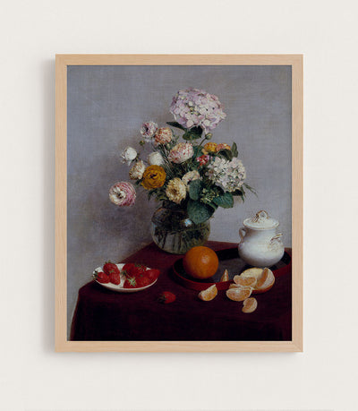 SUMMER FLOWERS AND FRUITS - Museum Quality Art