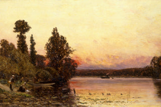 SUNSET AT THE RIVER EDGE