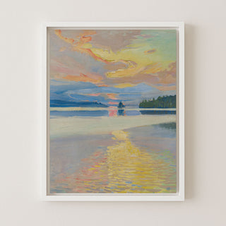 SUNSET OVER THE LAKE - Museum Quality Art