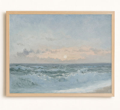 SUNSET OVER THE SEA - Museum Quality Art