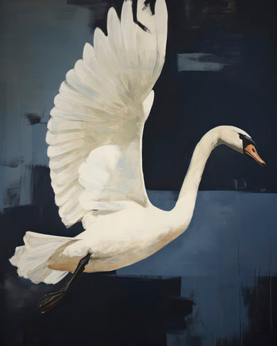 SWAN IN FLIGHT