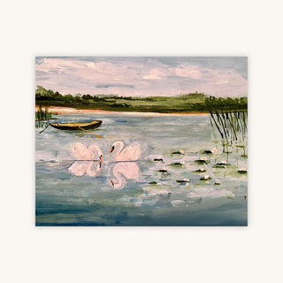 SWANS AT DUSK — Primary Image