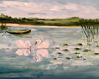 Swans at Dusk