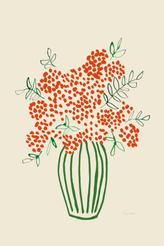 Tall Vase of Orange Berries