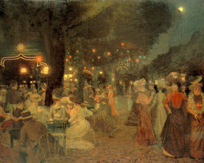 THE BAL BULLIER GARDEN AT NIGHT - Museum Quality Art