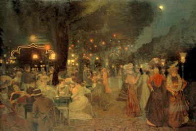 THE BAL BULLIER GARDEN AT NIGHT - Museum Quality Art
