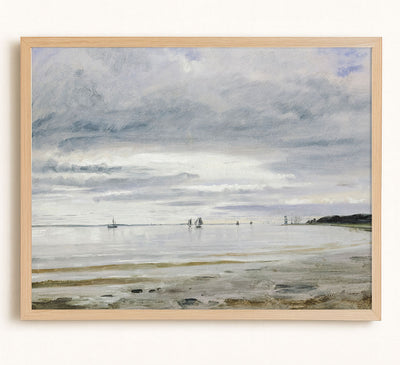 THE BEACH AT BLANKENESE - Museum Quality Art