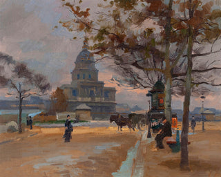 THE DOME OF LES INVALIDES FROM AVENUE DE SEGUR - Museum Quality Art