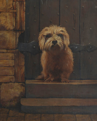 THE DOOR KEEPER A DANDIE DINMONT - Museum Quality Art