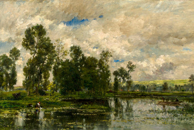 THE EDGE OF THE POND - Museum Quality Art