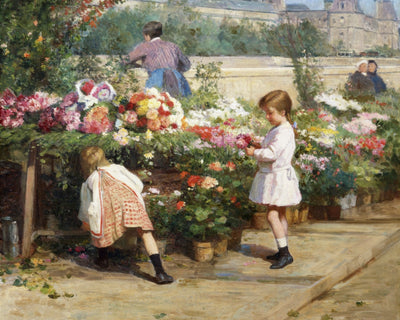 THE FLOWER MARKET BY THE SEINE
