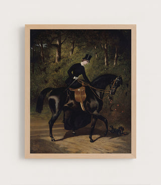The Horsewoman Kippler on Her Black Mare