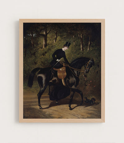 The Horsewoman Kippler on Her Black Mare