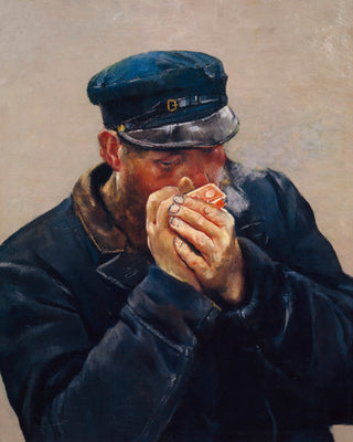 THE PILOT HAVING A CIGARETTE - Museum Quality Art