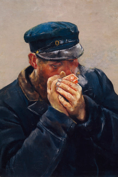 THE PILOT HAVING A CIGARETTE - Museum Quality Art