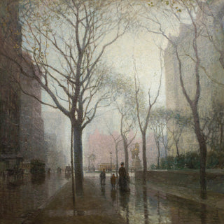 THE PLAZA AFTER THE RAIN - Museum Quality Art