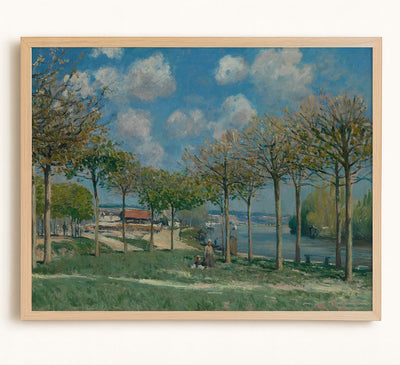 THE SEINE AT BOUGIVAL ALFRED SISLEY - Museum Quality Art