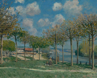 THE SEINE AT BOUGIVAL ALFRED SISLEY - Museum Quality Art