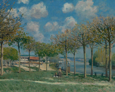 THE SEINE AT BOUGIVAL ALFRED SISLEY - Museum Quality Art