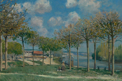 THE SEINE AT BOUGIVAL ALFRED SISLEY - Museum Quality Art