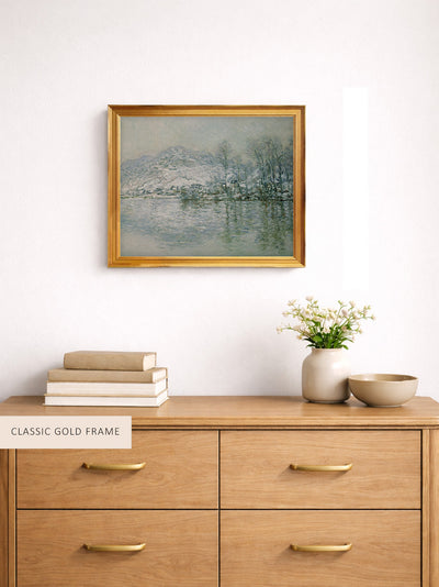 THE SEINE AT PORT VILLEZ IN WINTER - Museum Quality Art