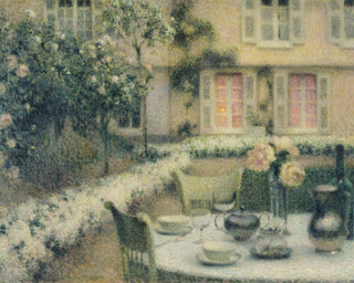 THE TABLE IN THE WHITE GARDEN AT GERBEROY