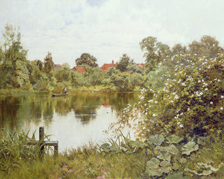THE TIME OF WILD ROSES, PADDINGTON MILL POND, SURREY - Museum Quality Art
