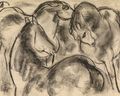 THREE HORSES SKETCH