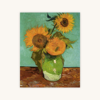THREE SUNFLOWERS IN A VASE — Primary Image