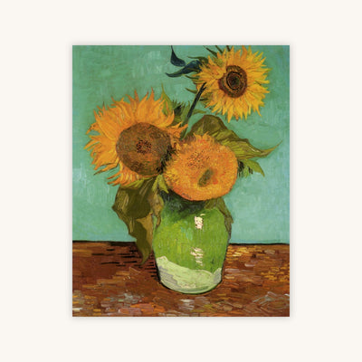 THREE SUNFLOWERS IN A VASE — Primary Image