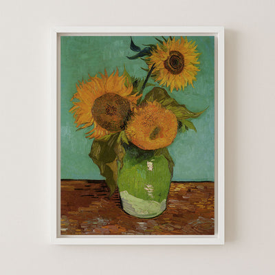 THREE SUNFLOWERS IN A VASE