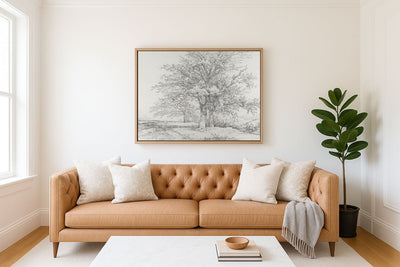 THREE TREES SKETCH - Museum Quality Art