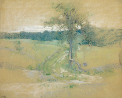 TREE BY A ROAD art print - Museum Quality Art