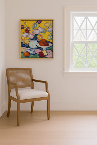 Tulips in a Pottery Vase