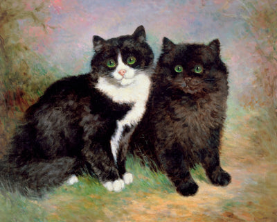 TWO CATS art print - Museum Quality Art