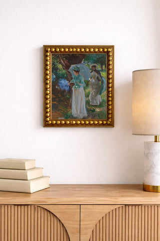 TWO GIRLS WITH PARASOLS - Museum Quality Art