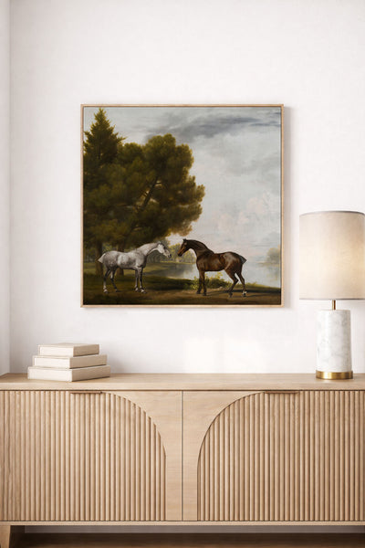 Two Horses Communing in a Landscape