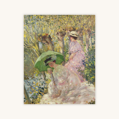 TWO YOUNG GIRLS IN A GARDEN — Primary Image