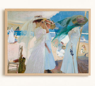 UNDER THE AWNING ZARAUTZ - Museum Quality Art
