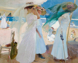 UNDER THE AWNING ZARAUTZ - Museum Quality Art